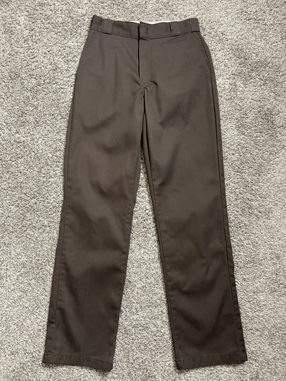 Dickies 874 Original Fit Dark Brown Work Pants Tag 30x34 (Measured 33.5)